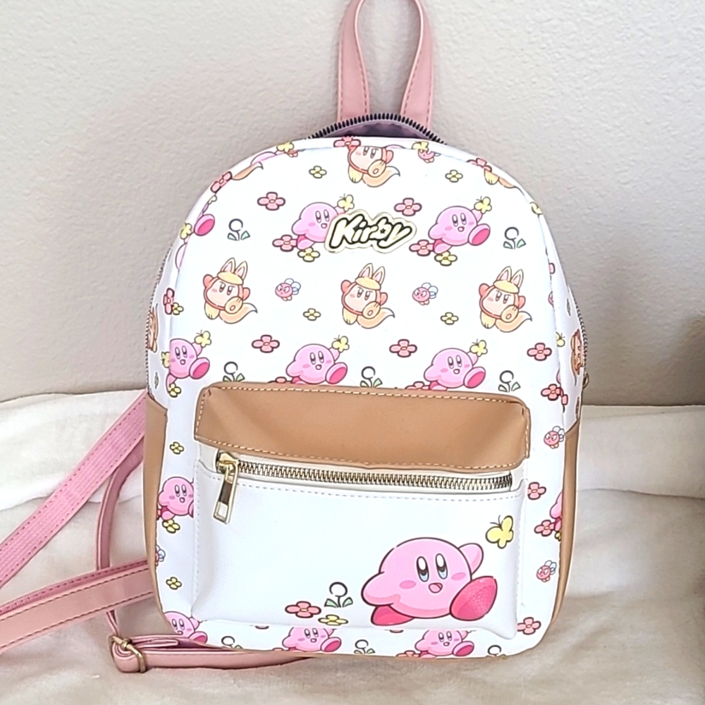 Kirby Pink and White Backpack